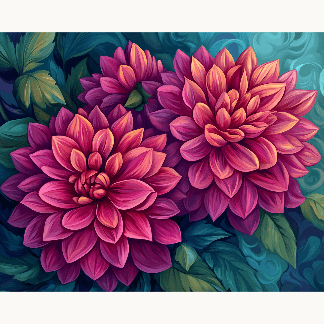 Scarlet Dahlias
