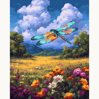 Dragonfly Flower Field