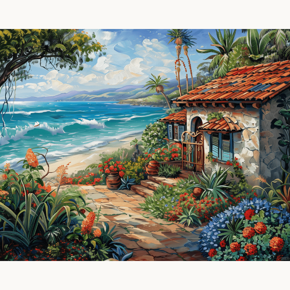 Floral Seaside Cottage