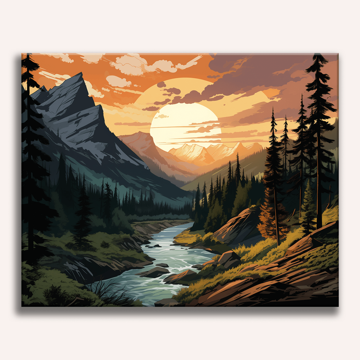 Mountainside Sunset